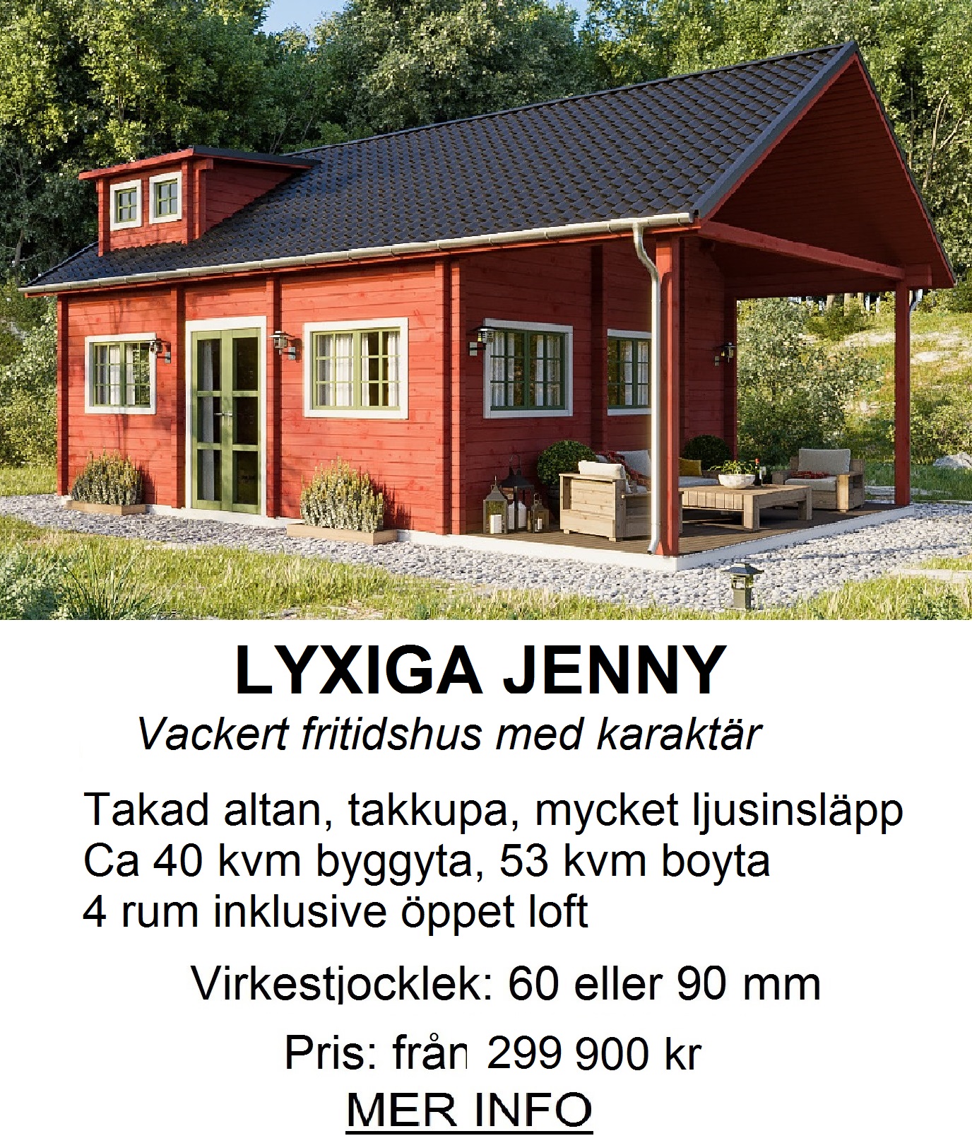 40 kvm loftstuga (klicka för mer info)