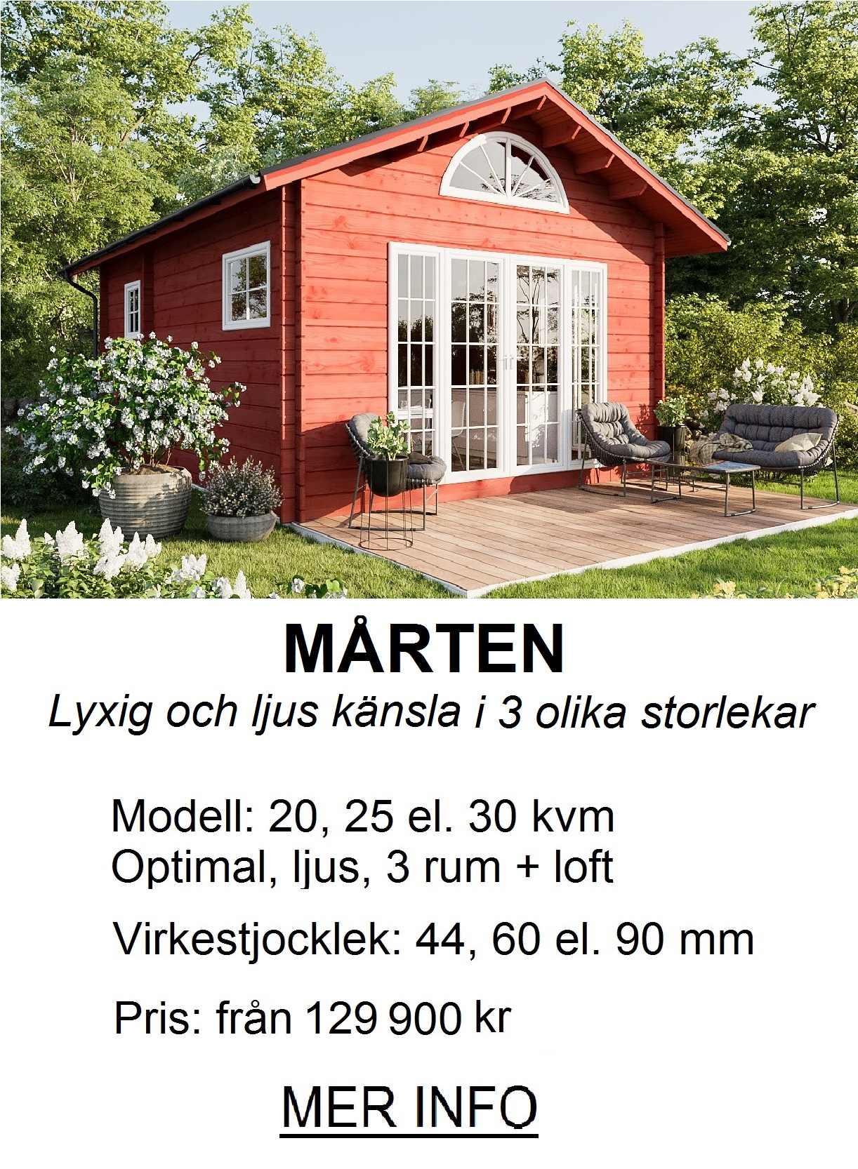 30 kvm loftstuga (klicka för mer info)